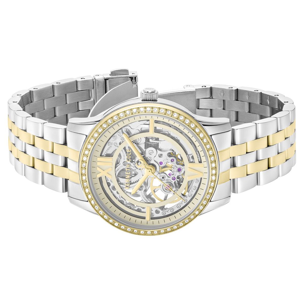 Kenneth Cole Golden Dial Two Tone Stainless Steel Strap Women's Watch KCWLY0101202LDW - view 3