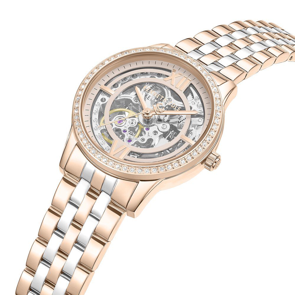 Kenneth Cole Rose Gold Dial Two Tone Stainless Steel Strap Women's Watch KCWLY0101203LDW - view 4