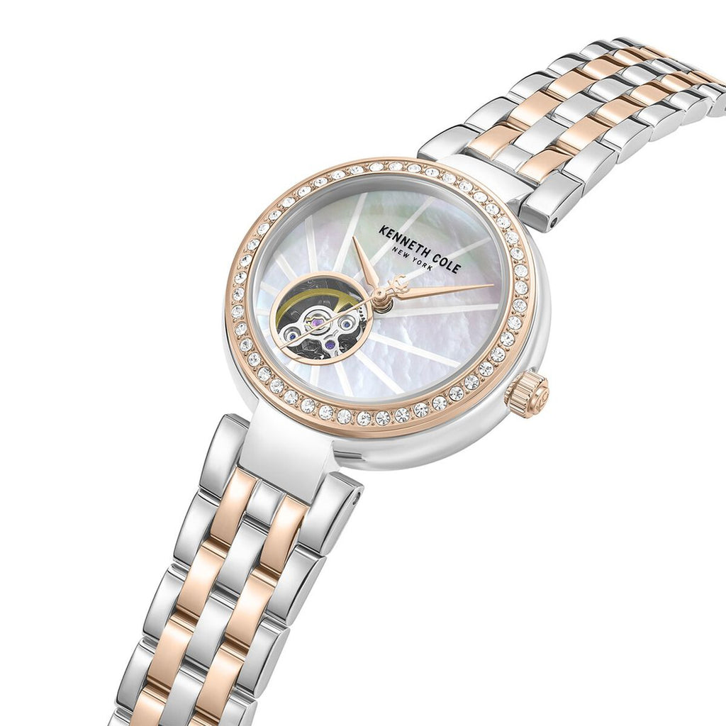 Kenneth Cole Mother of Pearl Dial Two Tone Stainless Steel Strap Women's Watch KCWLY0101702LDW - view 4