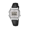 Casio Vintage White Digital Dial Black Leather Strap Women's Watch LA680WEL-1 - view 1