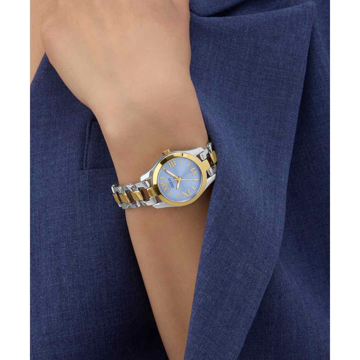 Guess Veda Blue Dial Two-Tone Stainless Steel Strap Women's Watch GW0927L3 - view 4