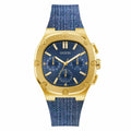 Guess Headline Blue Dial Blue Silicone Strap Men's Watch GW1071G2 - view 1