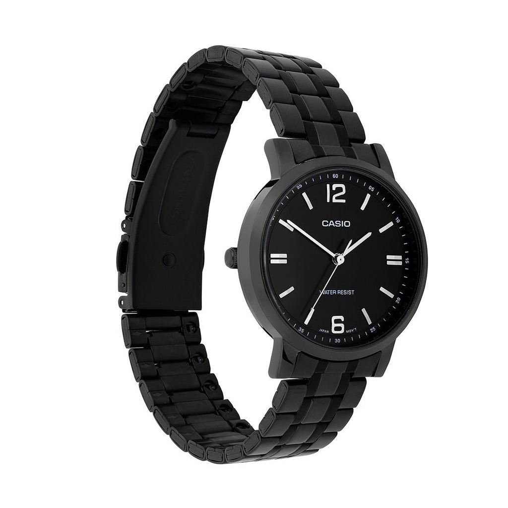 Casio Analog Black Dial Black Stainless Steel Strap Women's Watch LTP-SN5YB-1A - view 3