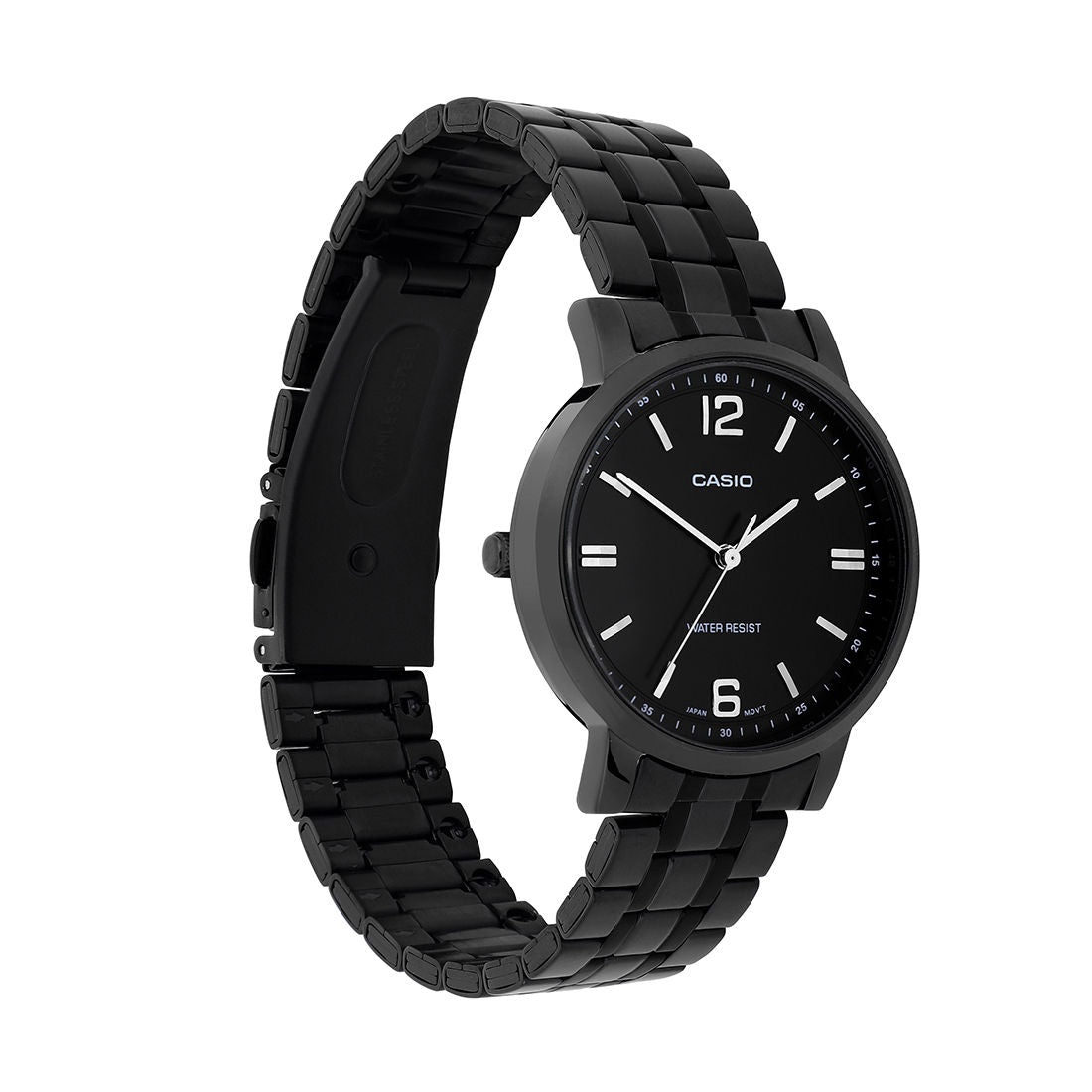 Casio Analog Black Dial Black Stainless Steel Strap Women's Watch LTP-SN5YB-1A - view 3