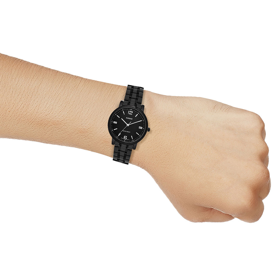 Casio Analog Black Dial Black Stainless Steel Strap Women's Watch LTP-SN5YB-1A - view 7