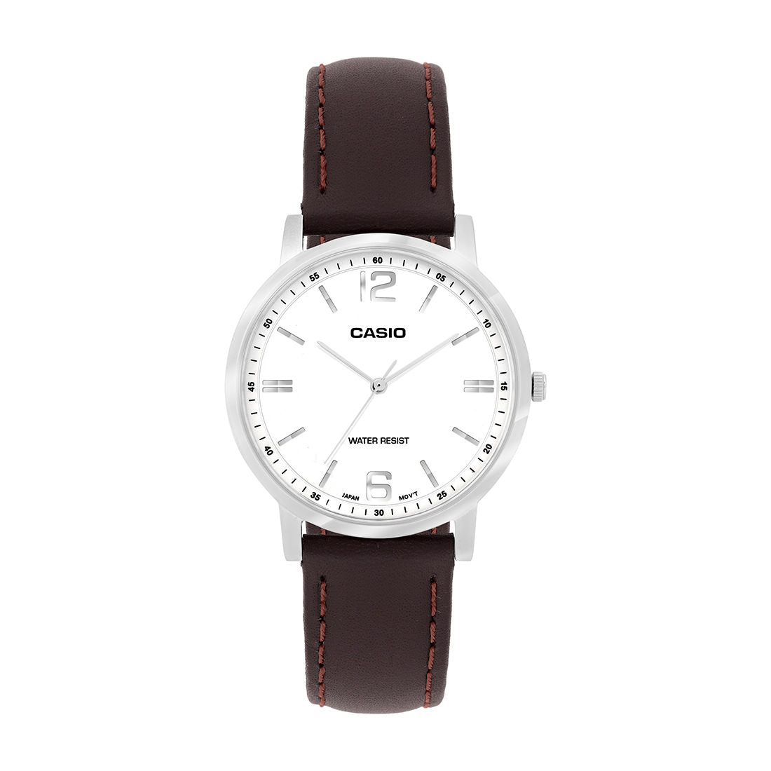 Casio Analog White Dial Brown Leather Strap Women's Watch LTP-SN5YL-7A - view 1