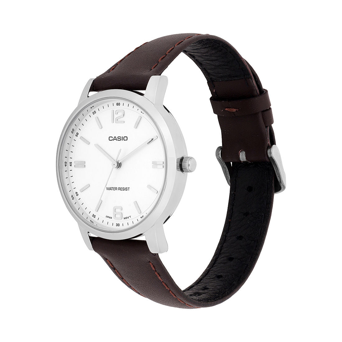 Casio Analog White Dial Brown Leather Strap Women's Watch LTP-SN5YL-7A - view 2