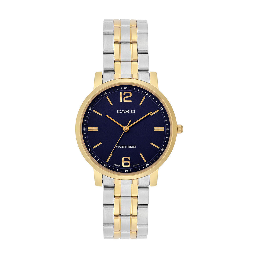 Casio Analog Dark Blue Dial Two-Tone Stainless Steel Strap Women's Watch LTP-SN5YSG-2A - view 1
