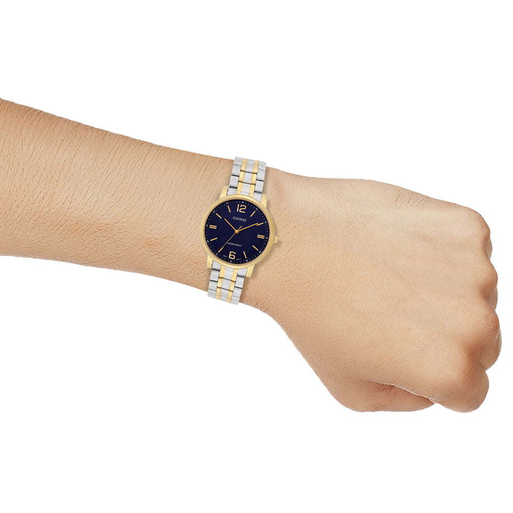 Casio Analog Dark Blue Dial Two-Tone Stainless Steel Strap Women's Watch LTP-SN5YSG-2A - view 7