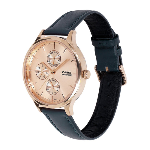 Casio Rose Gold Dial Blue Leather Strap Women's Watch LTP-SN7YRL-4A - view 2
