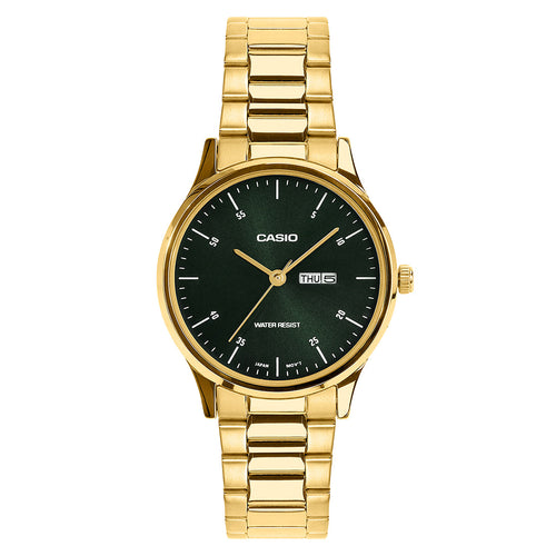 Casio Analog Green Dial Gold Stainless Steel Strap Women's Watch LTP-SN8YG-3B - view 1