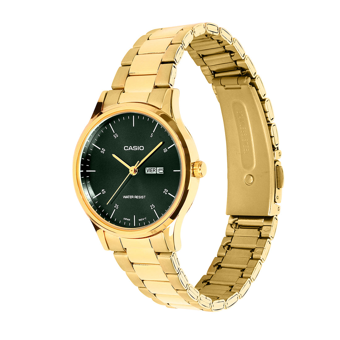 Casio Analog Green Dial Gold Stainless Steel Strap Women's Watch LTP-SN8YG-3B - view 2
