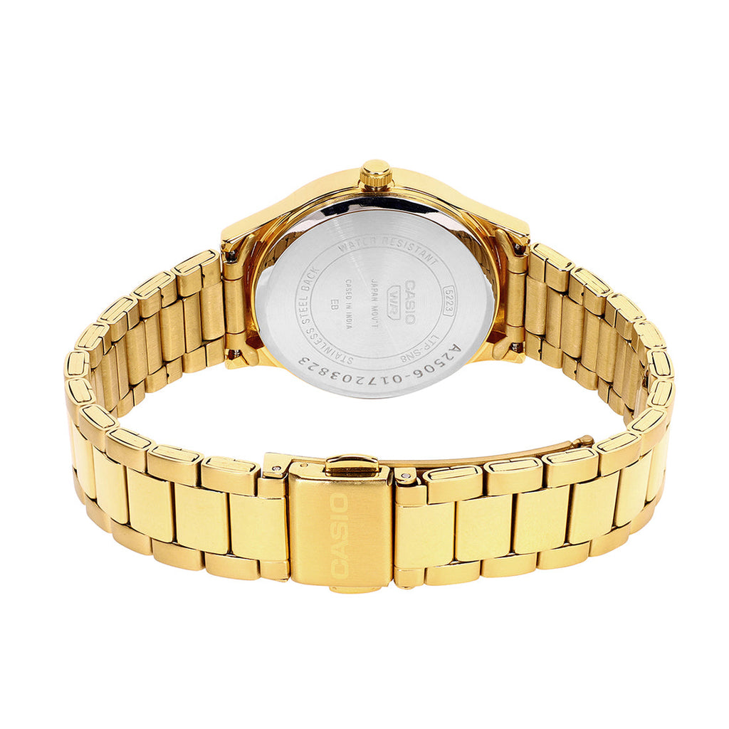 Casio Analog Green Dial Gold Stainless Steel Strap Women's Watch LTP-SN8YG-3B - view 6