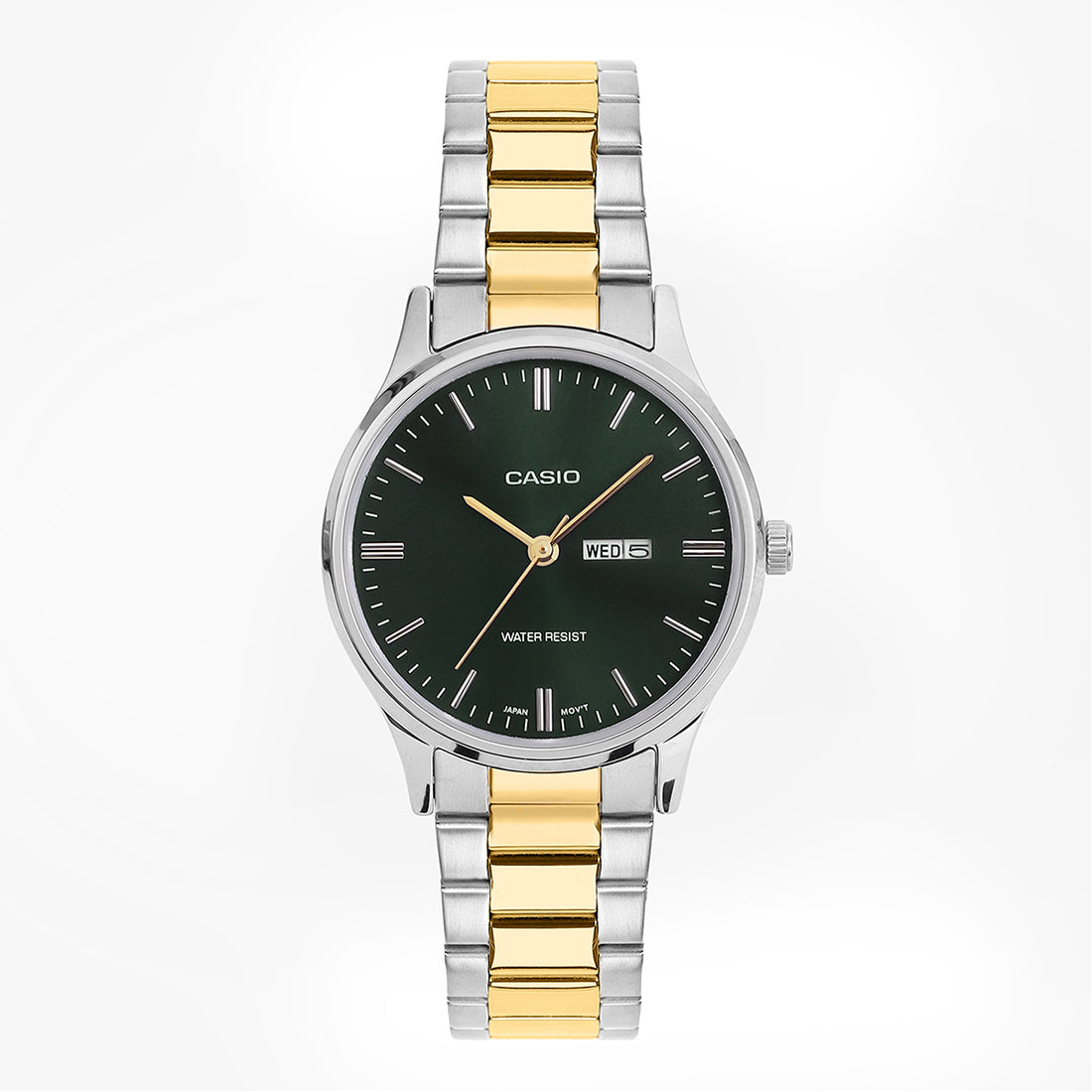Casio Analog Green Dial Two-Tone Stainless Steel Strap Women's Watch LTP-SN8YSG-3B - view 1