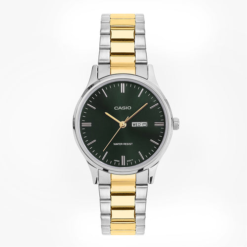Casio Analog Green Dial Two-Tone Stainless Steel Strap Women's Watch LTP-SN8YSG-3B - view 1