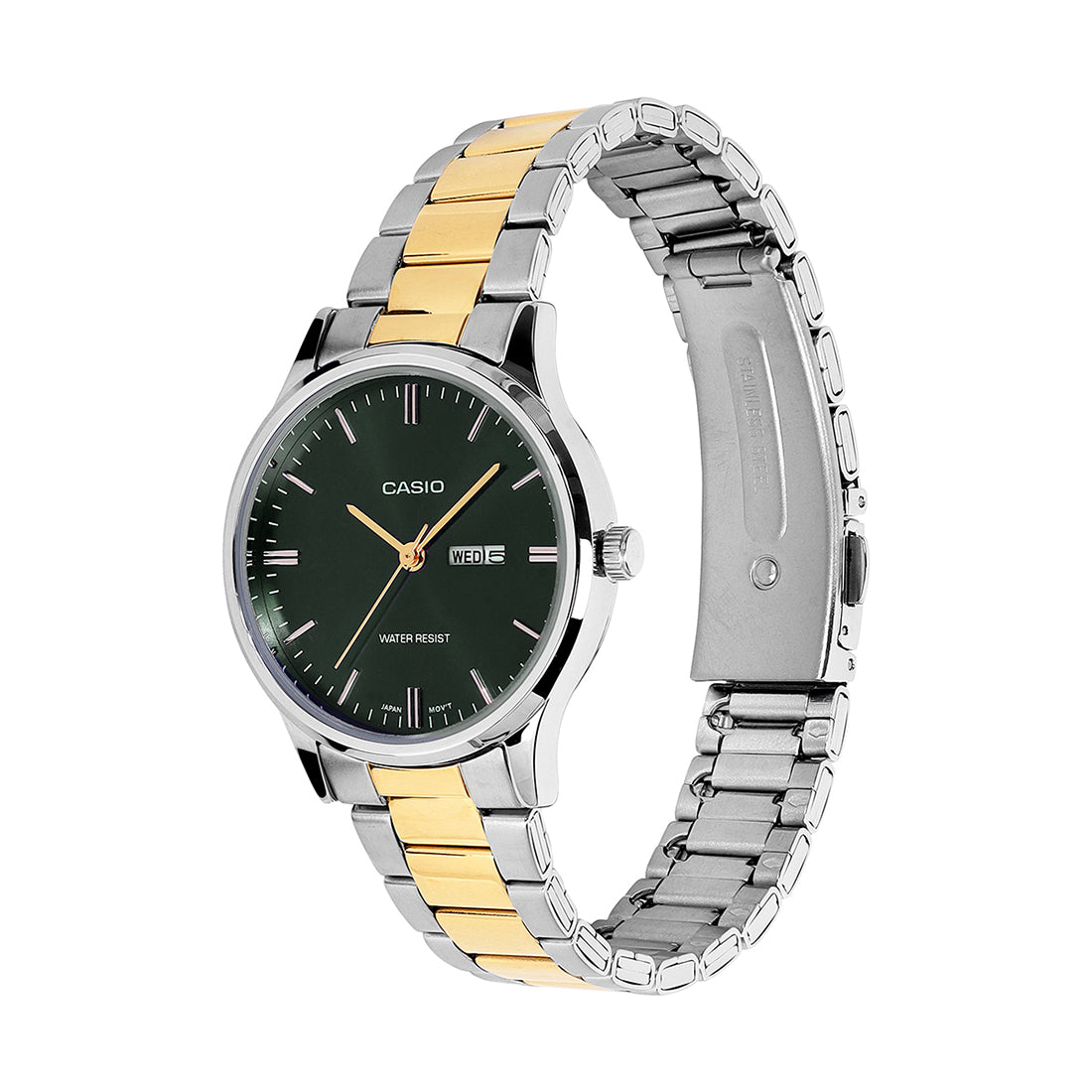 Casio Analog Green Dial Two-Tone Stainless Steel Strap Women's Watch LTP-SN8YSG-3B - view 2