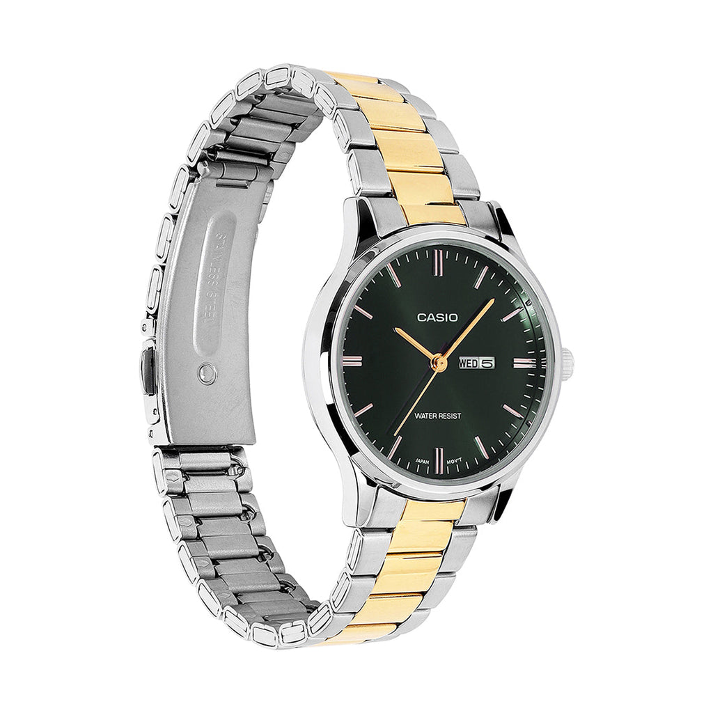 Casio Analog Green Dial Two-Tone Stainless Steel Strap Women's Watch LTP-SN8YSG-3B - view 3