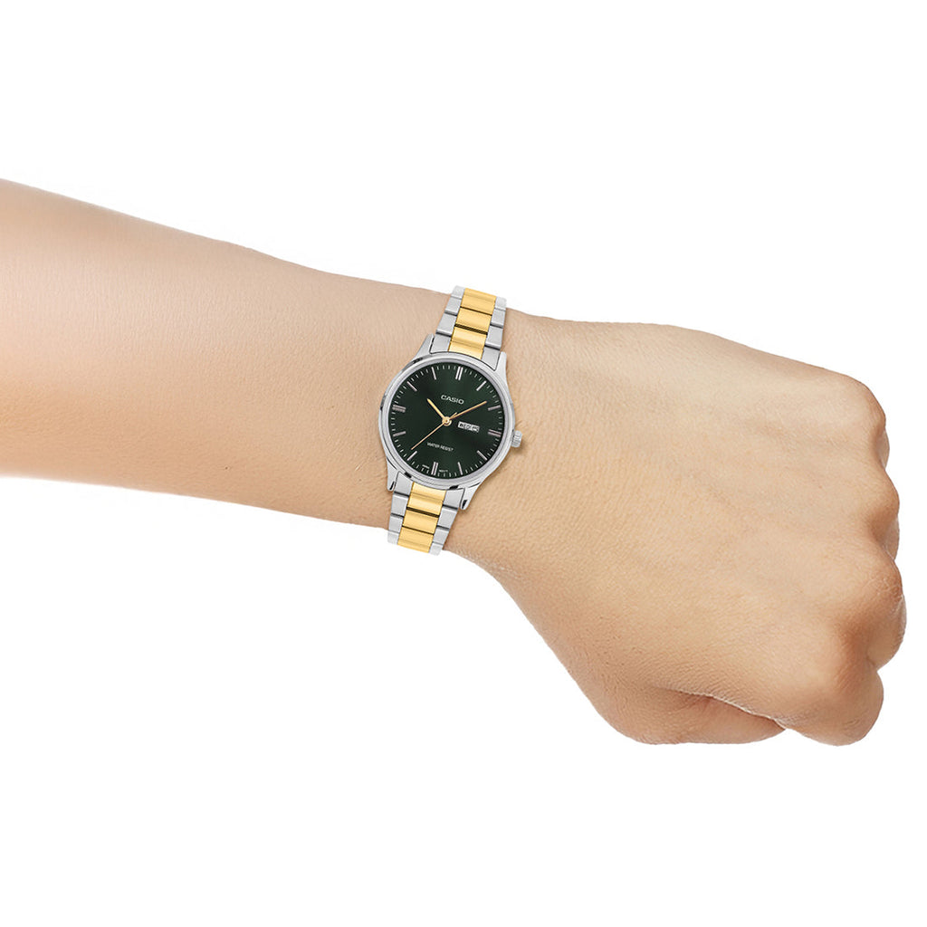 Casio Analog Green Dial Two-Tone Stainless Steel Strap Women's Watch LTP-SN8YSG-3B - view 7