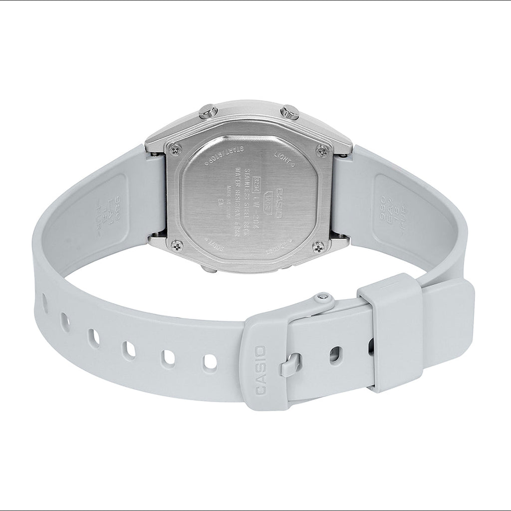 Casio Youth White Digital Dial White Resin Strap Kids' Watch LW-204-7A - view 4