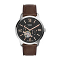 Fossil Townsman Automatic Black Dial Brown Leather Strap Men's Watch ME3061 - view 1
