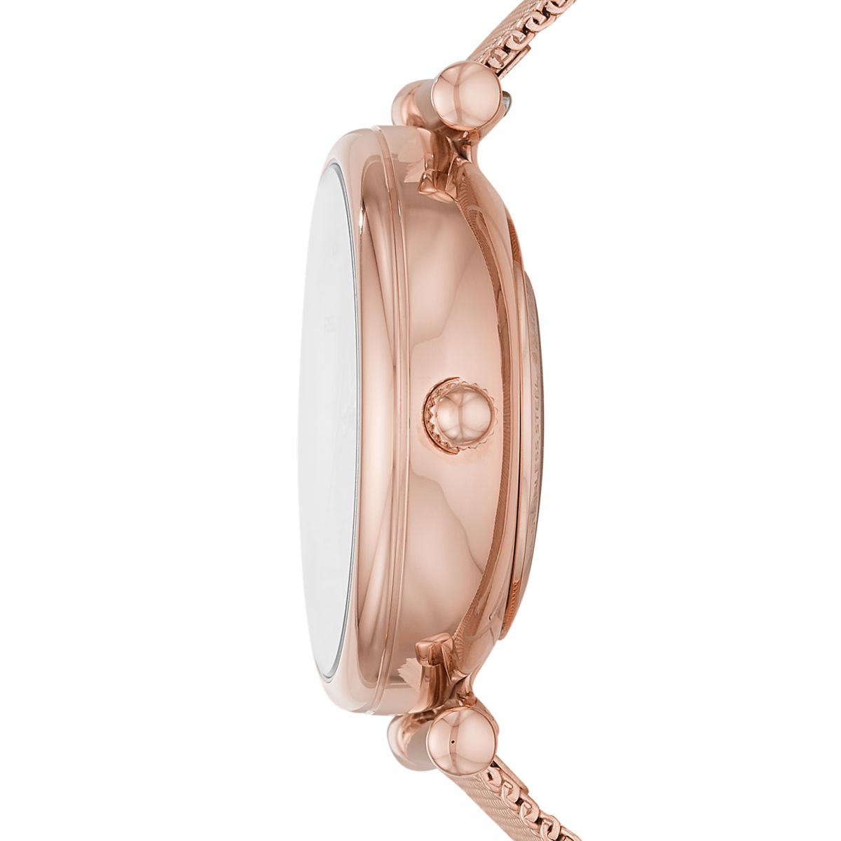 Fossil Carlie Automatic Rose Gold Dial Rose Gold-Tone Mesh Strap Women's Watch ME3175 - view 3