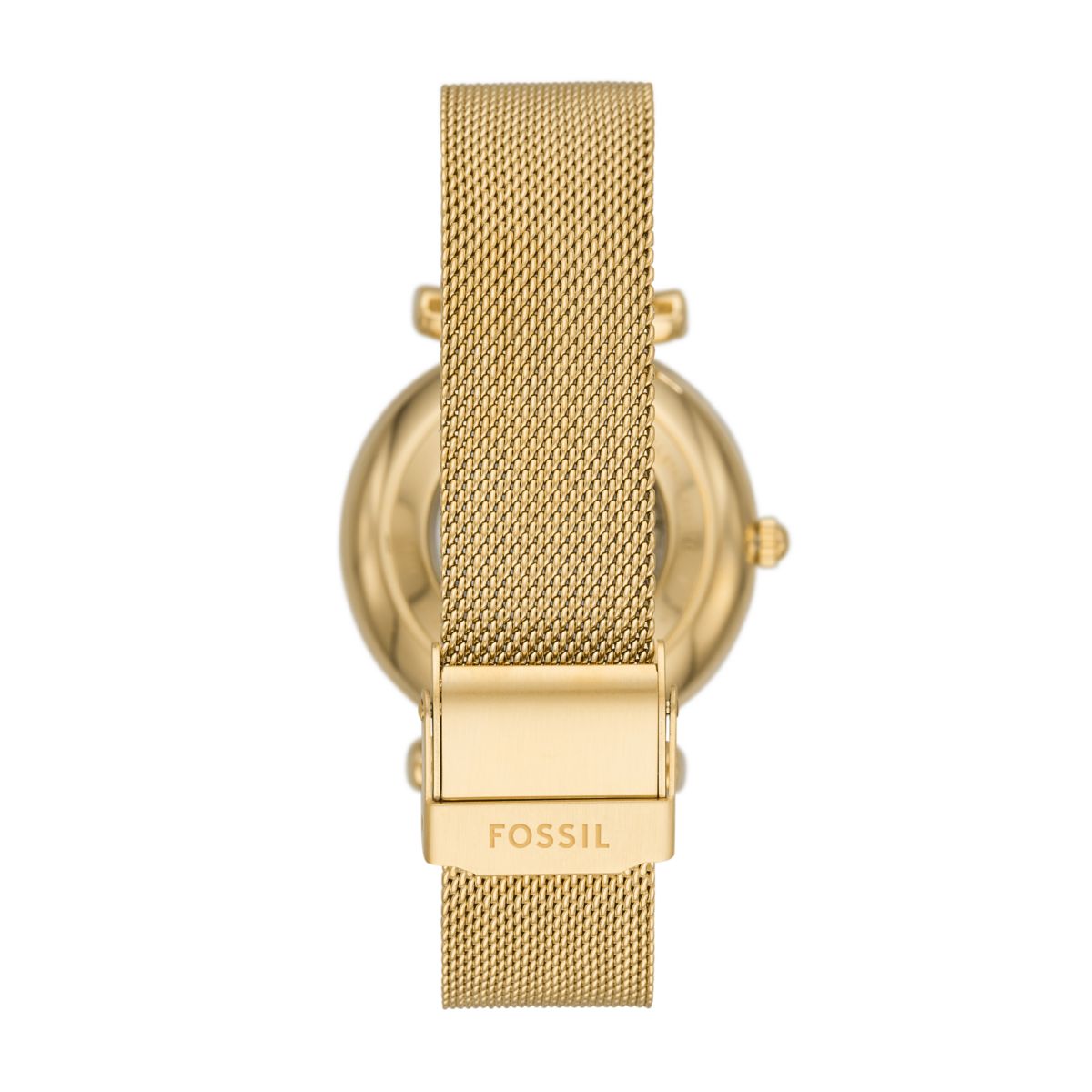 Fossil Carlie Automatic Gold Dial Gold-Tone Mesh Strap Women's Watch ME3250 - view 2