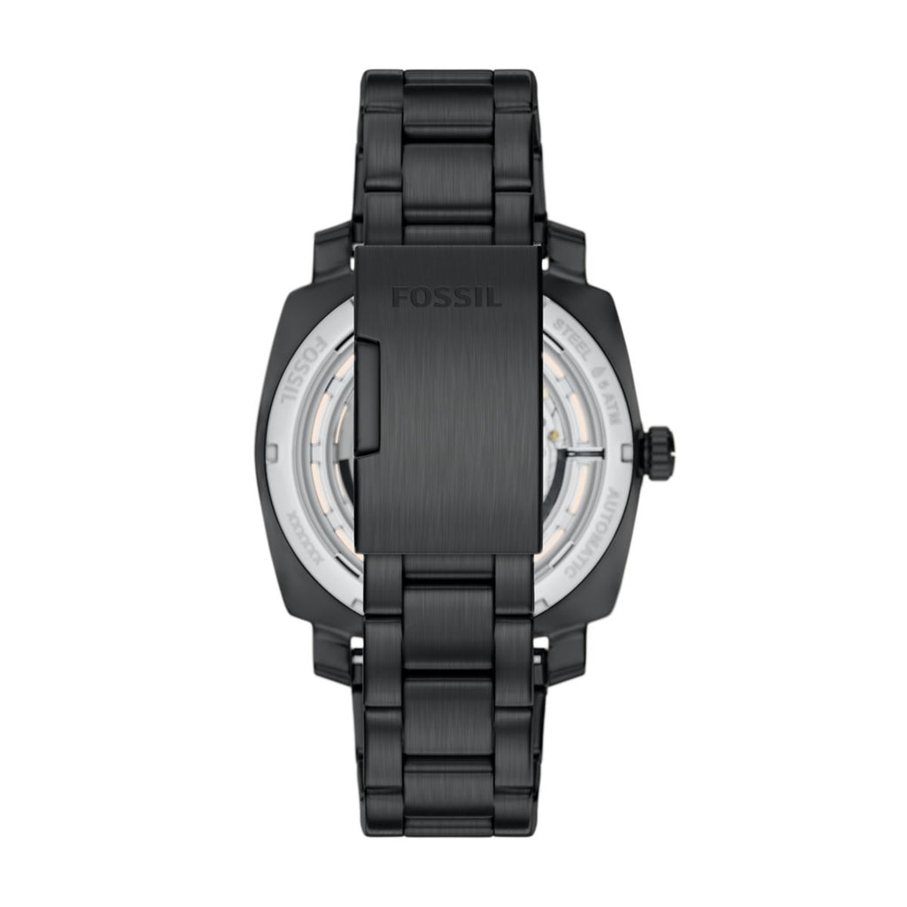 Fossil Machine Automatic Black Dial Black Stainless Steel Strap Men's Watch ME3253 - view 2