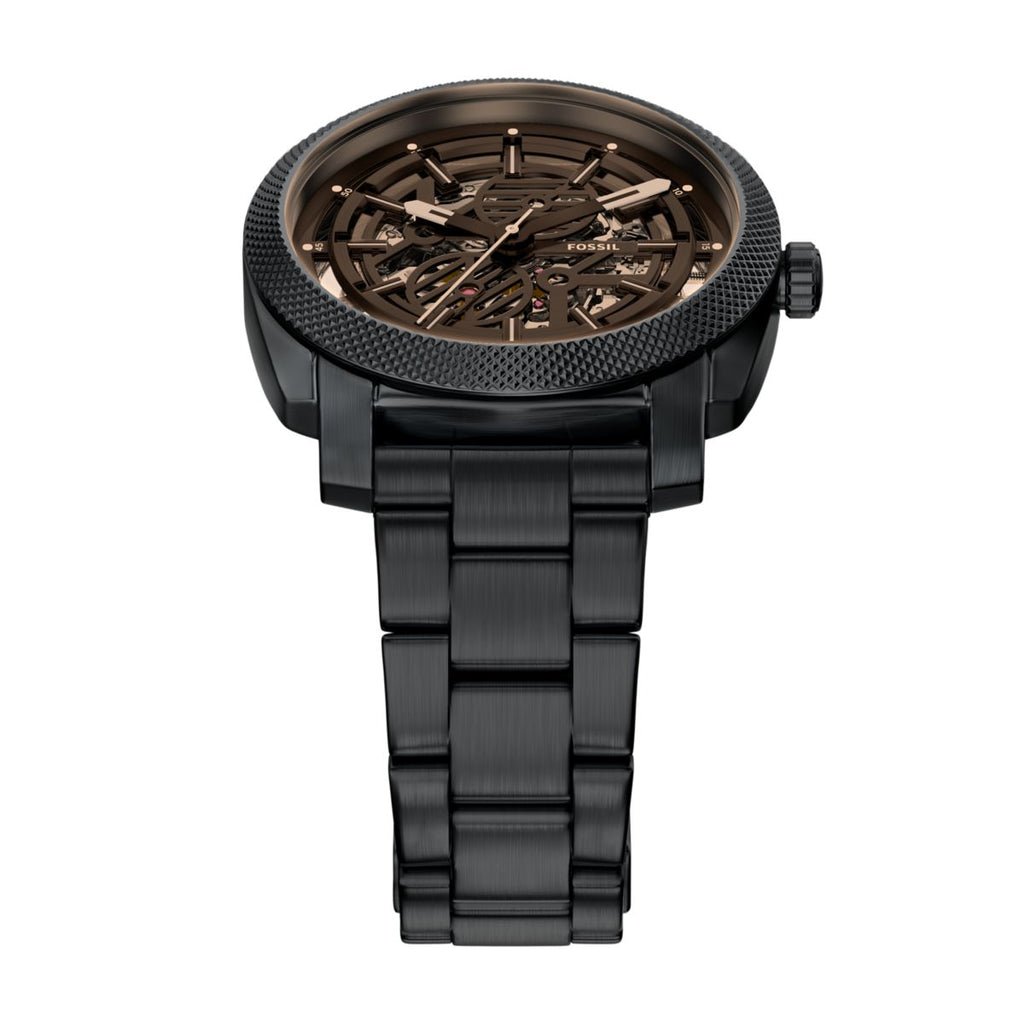 Fossil Machine Automatic Black Dial Black Stainless Steel Strap Men's Watch ME3253 - view 4