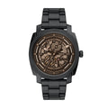 Fossil Machine Automatic Black Dial Black Stainless Steel Strap Men's Watch ME3253 - view 1