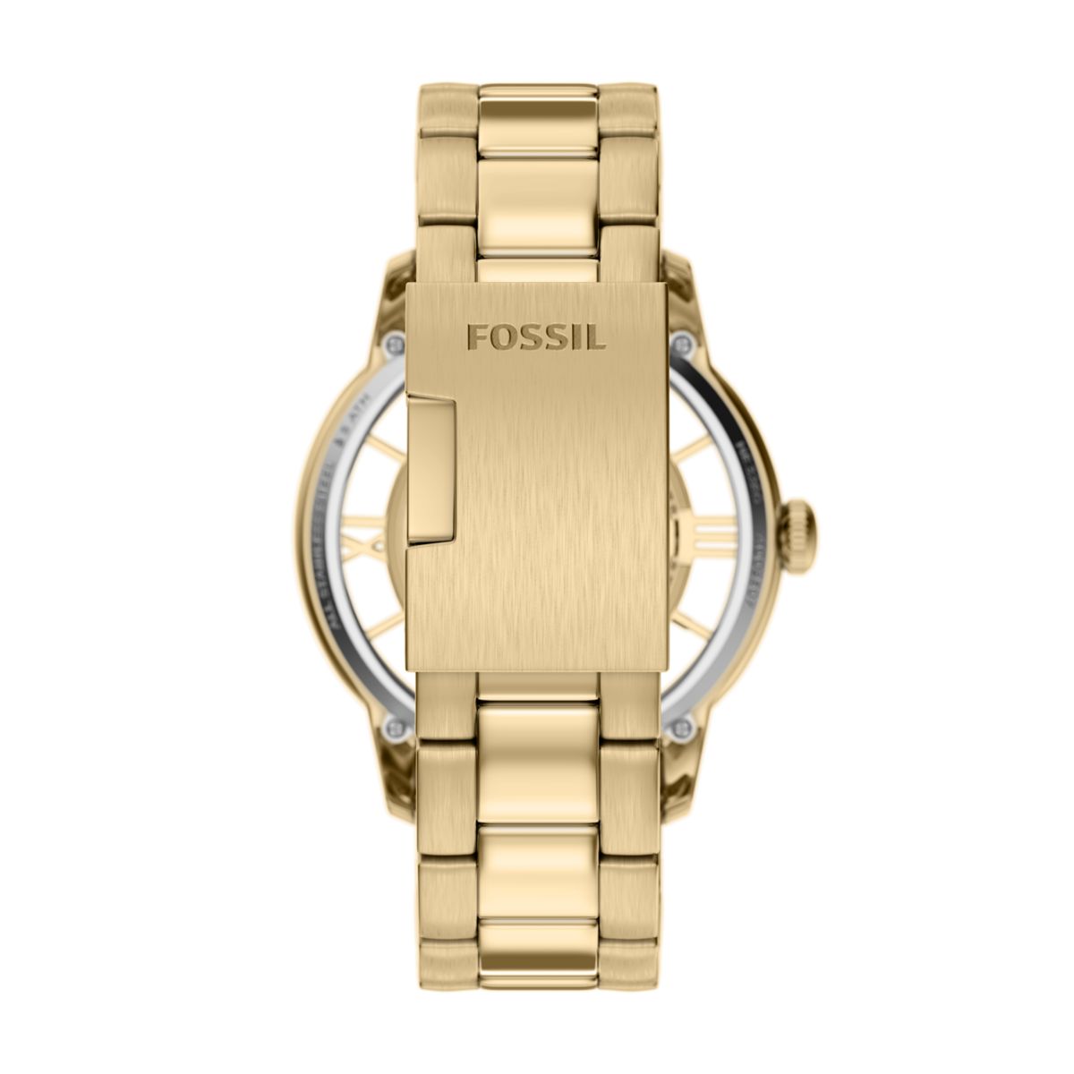 Fossil Townsman Automatic Gold-Tone Skeleton Dial Gold-Tone Stainless Steel Strap Men's Watch ME3280 - view 2