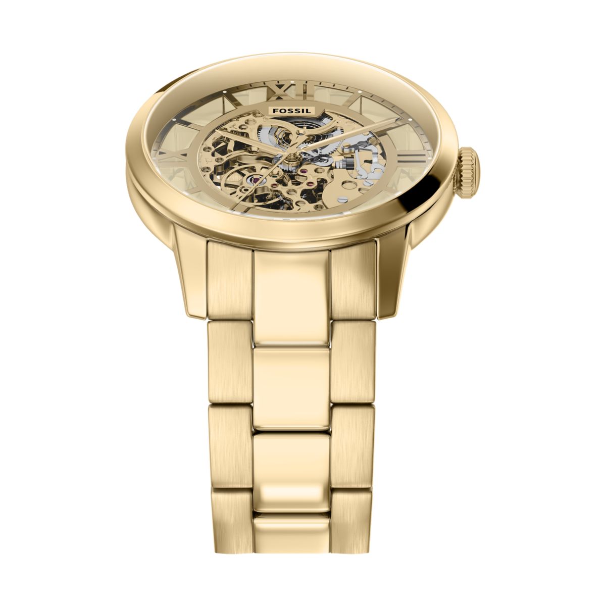 Fossil Townsman Automatic Gold-Tone Skeleton Dial Gold-Tone Stainless Steel Strap Men's Watch ME3280 - view 4