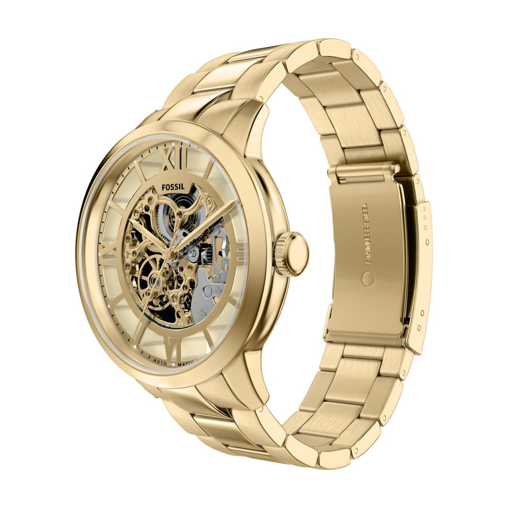 Fossil Townsman Automatic Gold-Tone Skeleton Dial Gold-Tone Stainless Steel Strap Men's Watch ME3280 - view 6
