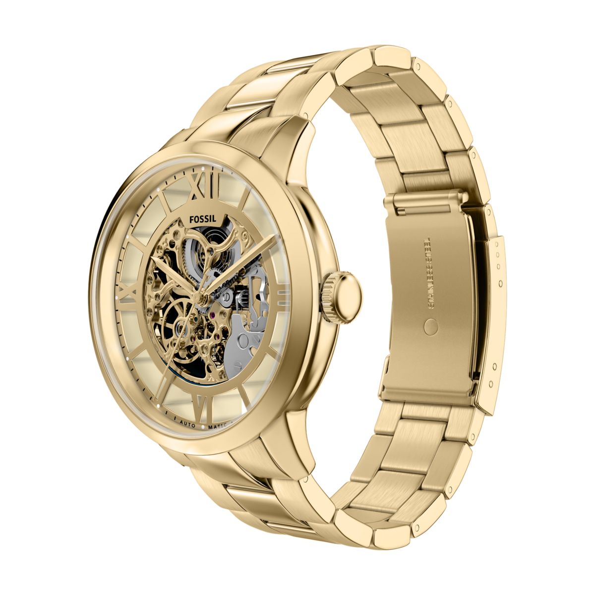 Fossil Townsman Automatic Gold-Tone Skeleton Dial Gold-Tone Stainless Steel Strap Men's Watch ME3280 - view 6