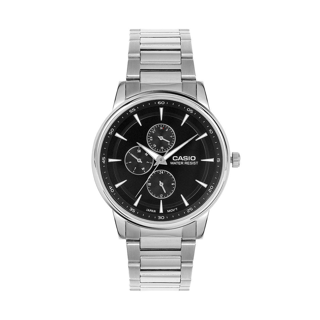 Casio Analog Dark Blue Dial Silver Stainless Steel Strap Men's Watch MTP-SN3KD-2A - view 1
