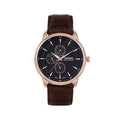 Casio Analog Black Dial Brown Leather Strap Men's Watch MTP-SN3KRL-1A - view 1