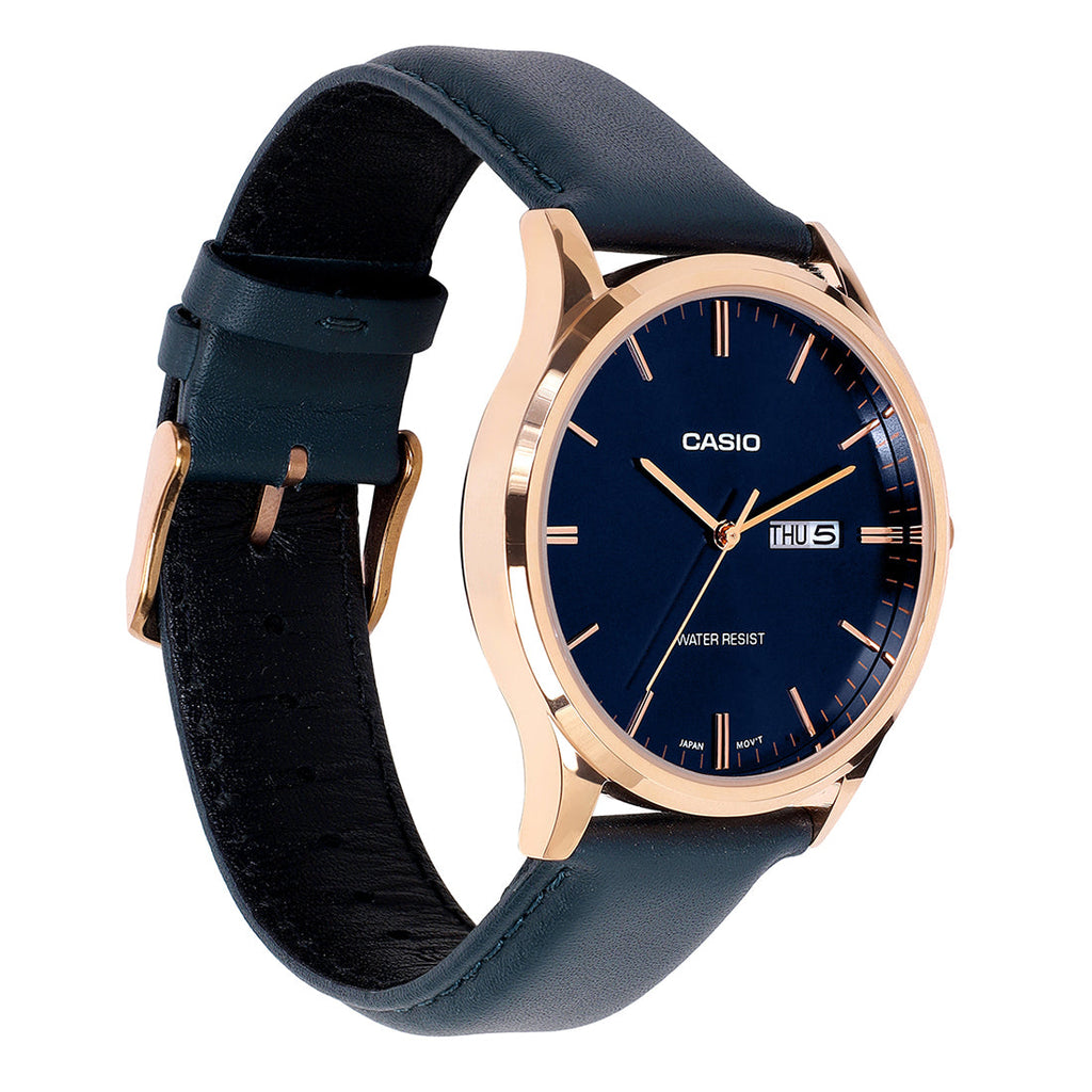 Casio Analog Blue Dial Blue Leather Strap Men's Watch MTP-SN8YRL-2B - view 3