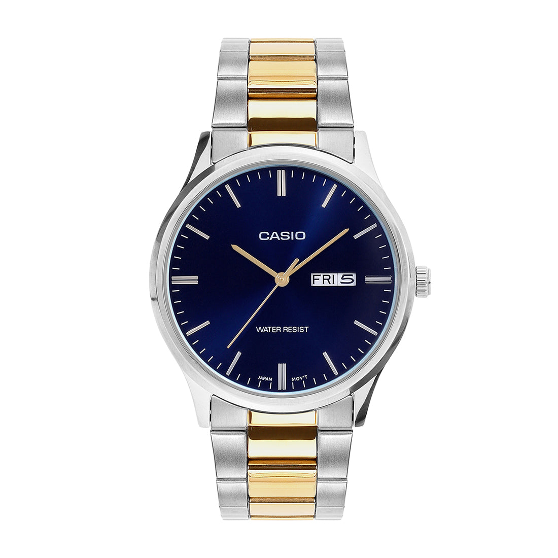 Casio Analog Blue Dial Two-Tone Stainless Steel Strap Men's Watch MTP-SN8YSG-2B - view 1