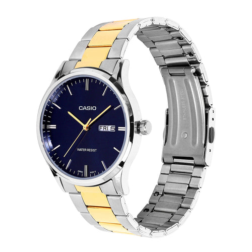 Casio Analog Blue Dial Two-Tone Stainless Steel Strap Men's Watch MTP-SN8YSG-2B - view 2