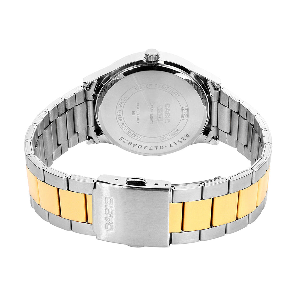 Casio Analog Blue Dial Two-Tone Stainless Steel Strap Men's Watch MTP-SN8YSG-2B - view 6