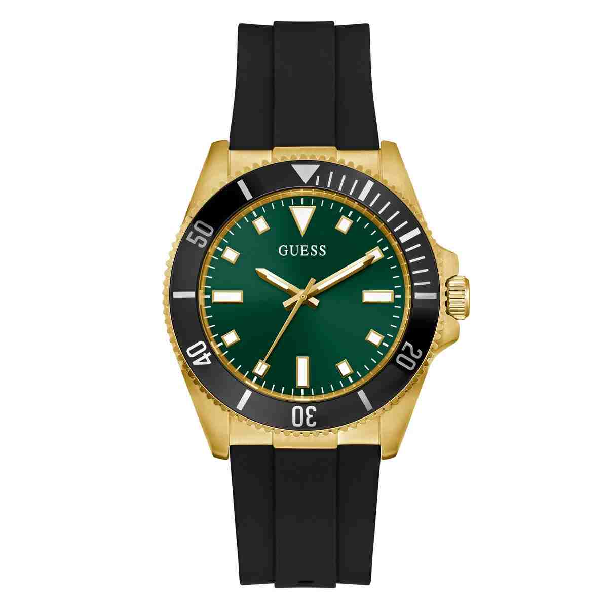 Guess Cliff Green Dial Black Strap Kids' Watch GW0969G2 - view 1