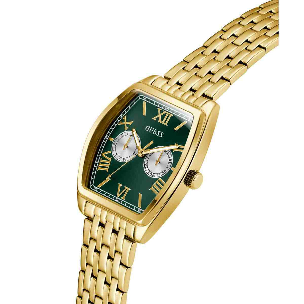 Guess Gabriel Green Dial Gold-Tone Stainless Steel Strap Men's Watch GW0975G2 - view 7