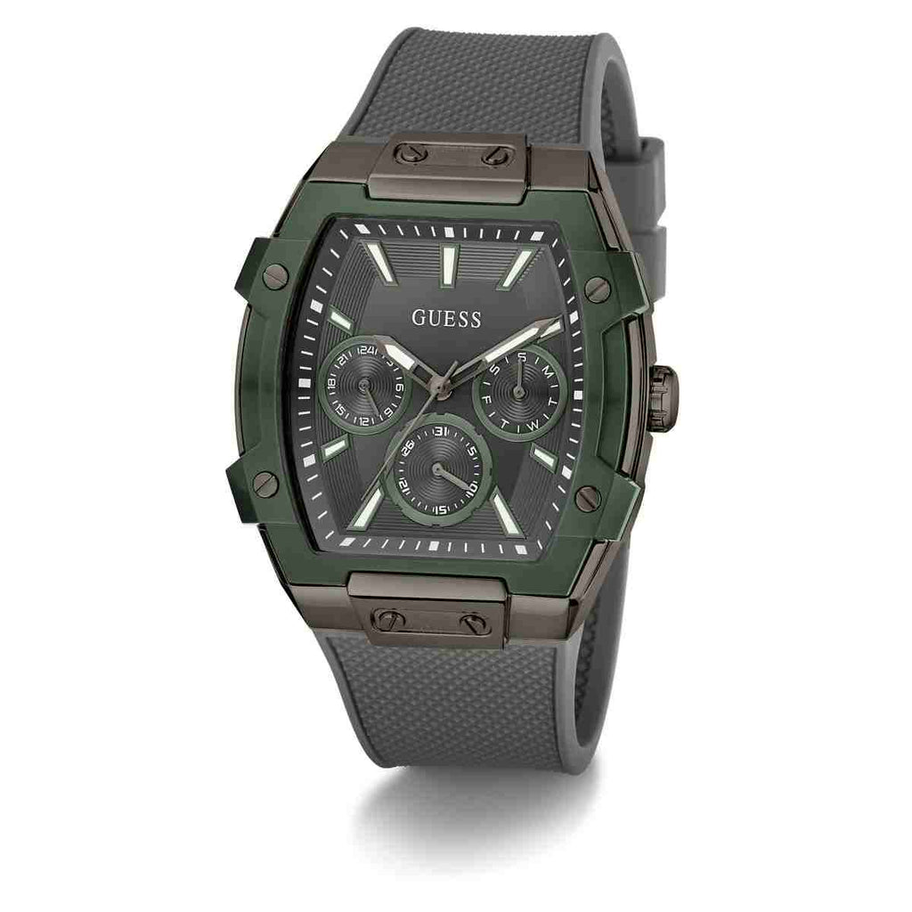 Guess Phoenix Grey Dial Grey Silicone Strap Men's Watch GW0956G3 - view 5
