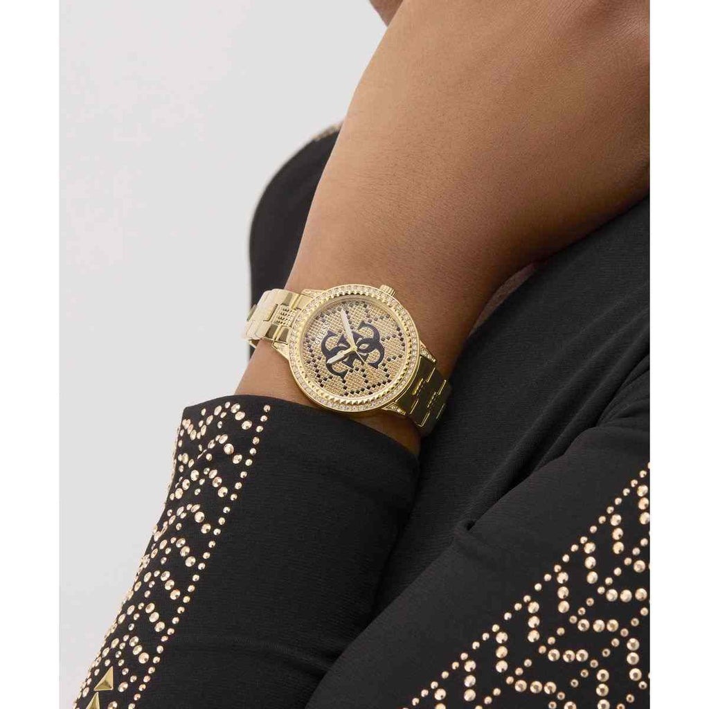 Guess G Lace Champagne Dial Gold-Tone Stainless Steel Strap Women's Watch GW0944L2 - view 4