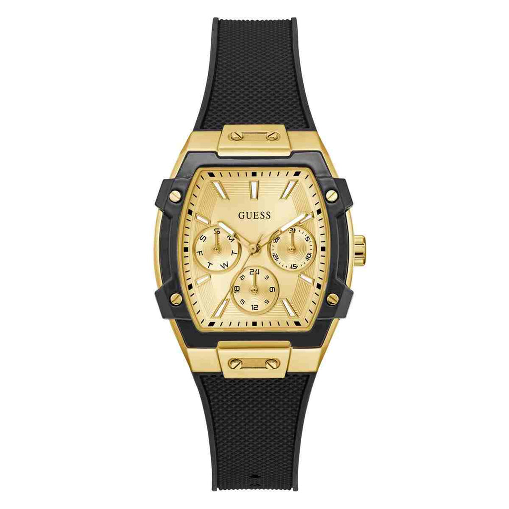 Guess Phoenix Champagne Dial Black Silicone Strap Kids' Watch GW0945L2 - view 1