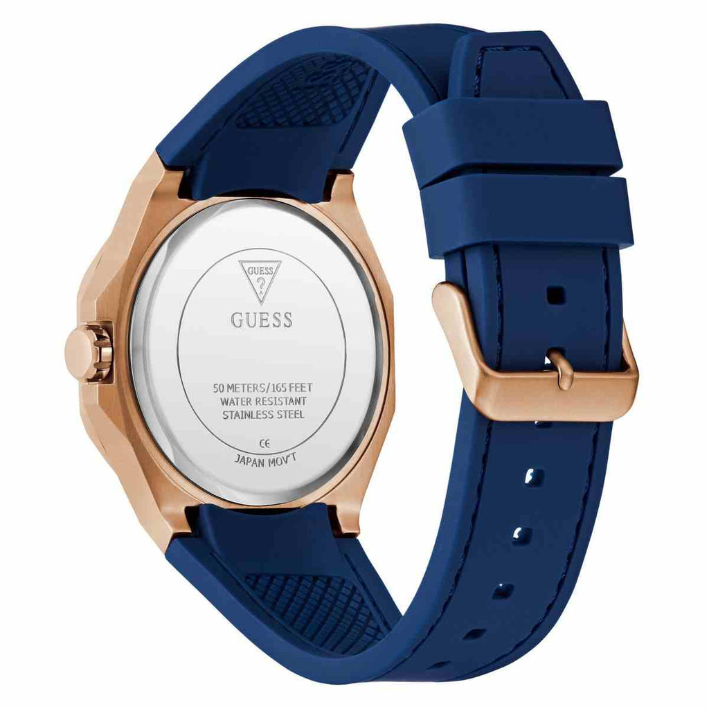 Guess Blue Dial Blue Silicone Strap Men's Watch GW0850G3 - view 4