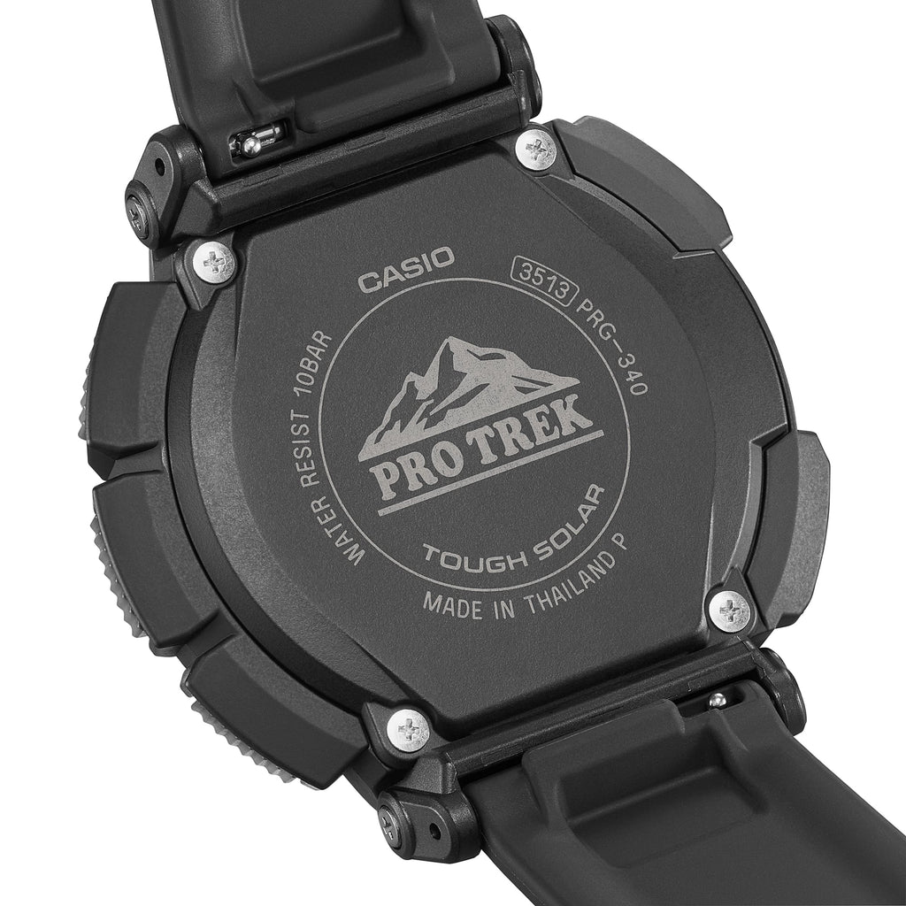 Casio Pro Trek Black Dial Bio-Based Resin Strap Solar Triple Sensor Men's Watch PRG-340-1 - view 6