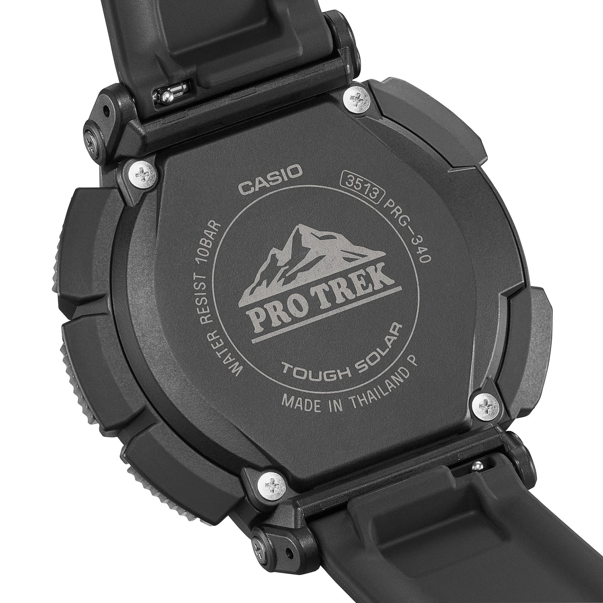 Casio Pro Trek Black Dial Bio-Based Resin Strap Solar Triple Sensor Men's Watch PRG-340-1 - view 6
