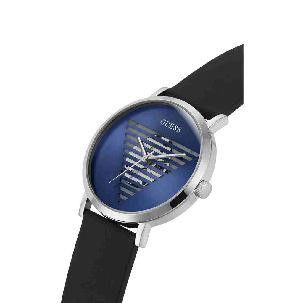 Guess Idol Blue Dial Black Silicone Strap Men's Watch GW0503G2 - view 7