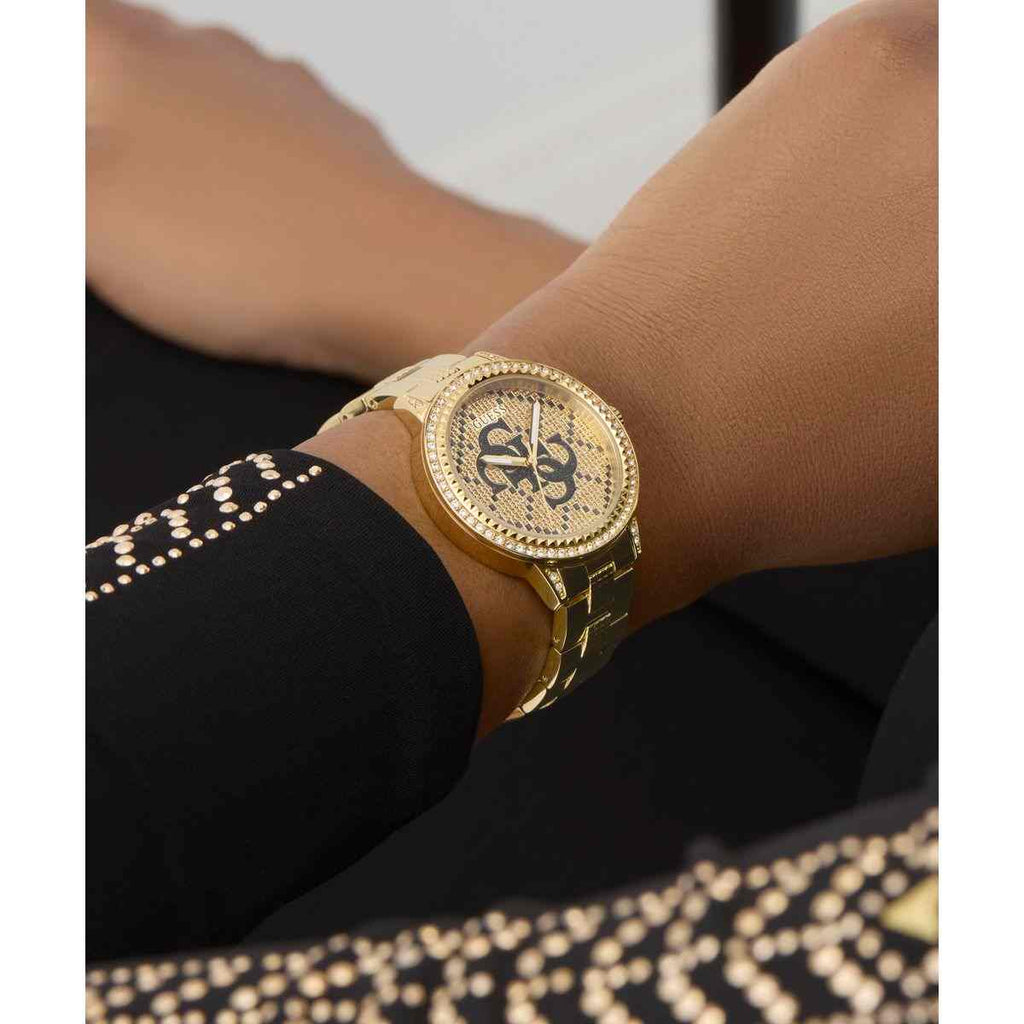 Guess G Lace Champagne Dial Gold-Tone Stainless Steel Strap Women's Watch GW0944L2 - view 5