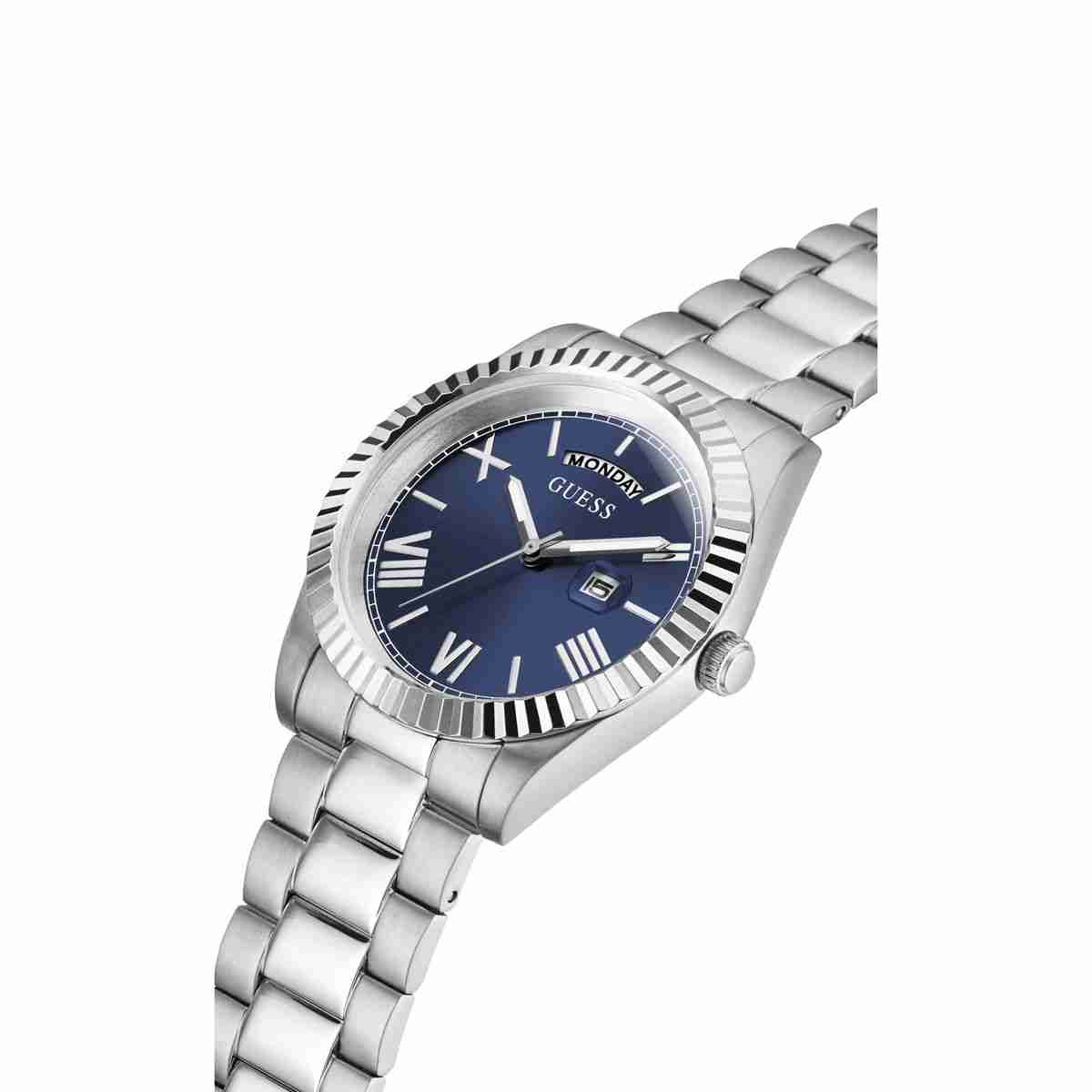 Guess Connoisseur Blue Dial Silver-Tone Stainless Steel Strap Men's Watch GW0265G7 - view 7